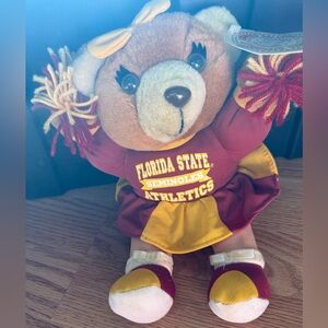 Florida State Cheerleader Bear Play By Play‎ NCAA Stuffed Animal w/ Tag